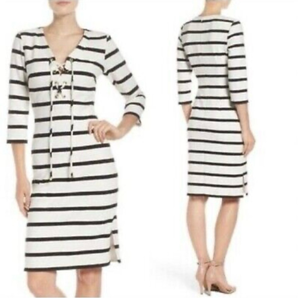 Eliza J striped shift dress